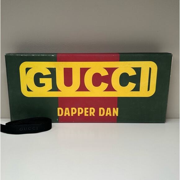 Gucci Dapper Dan | Gift Box | Green/Yellow/Red | L1.25 x W12.75 x H5.5 inch - Picture 1 of 16